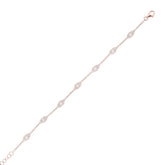 0.88ct 14k Rose Gold Diamond Eye Bracelet